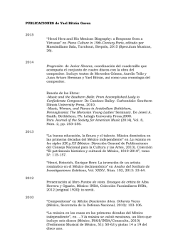 PUBLICACIONES de Yael Bitrán Goren 2015 “Henri - ARLAC-IMS