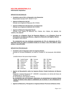 Información Impositiva Holcim (Argentina) S.A.