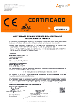 Ver certificación - Arias Infraestructuras