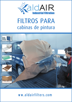 mantas filtrantes para la admisión de aire en cabinas de pintura