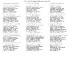 listado honorificos 2009 - Colégio Medico de Sevilla