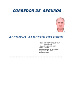 Curriculum - Alfonso Aldecoa Delgado