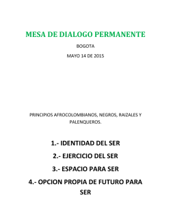 Emigdio Pertuz - Mesa de Diálogo Permanente