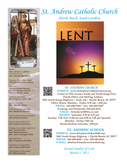 March 1 - Myrtle Beach - St. Andrew Catholic Church