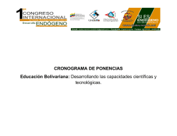 cronograma del congreso educacion bolivariana