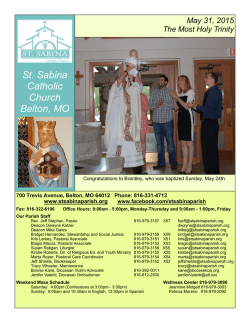 5-31-15 - Saint Sabina Parish