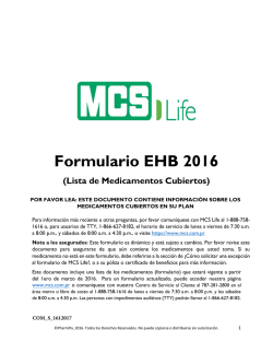 Formulario EHB 2016