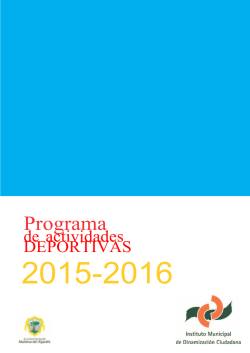 Programa Actividades Deportivas 2015-2016