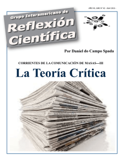 II La Teoría Crítica - Grupo Interamericano de Reflexión Científica