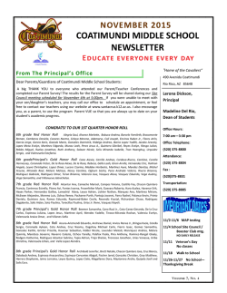 coatimundi middle school newsletter