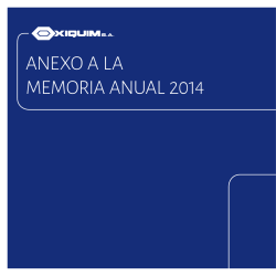 ANEXO A LA MEMORIA ANUAL 2014