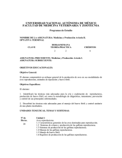 Medicina y Producción Avícola II - FMVZ-UNAM