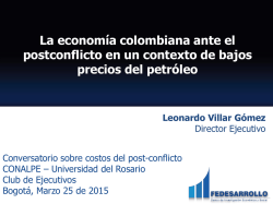 La economía colombiana ante el postconflicto en un