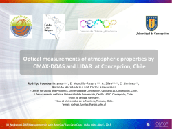 Optical measurements of atmospheric by CMAX-DOAS and