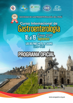 Descargar Programa Oficial - Sociedad de Gastroenterología del Perú