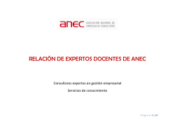 RELACIÓN DE EXPERTOS DOCENTES DE ANEC