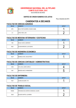 CANDIDATOS A DECANOS - comite electoral 2015