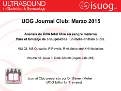 UOG Journal Club: Marzo 2015