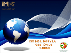ISO 9001 : 2015 y la gestión de Riesgo