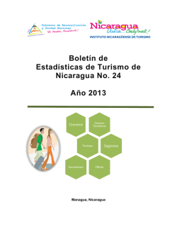 Boletín de Estadísticas de Turismo de Nicaragua No. 24 Año