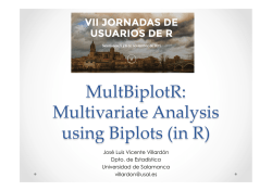 MultBiplotR: Multivariate Analysis using biplots in R