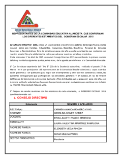1. CONSEJO DIRECTIVO - Colegio Nueva Alianza Integral