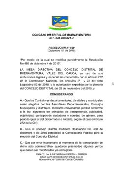 CONCEJO DISTRITAL DE BUENAVENTURA NIT. 835.000.021