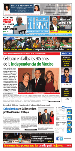 Celebran en Dallas los 205 años de la Independencia de México