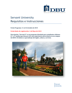 Servant University Requisitos e Instrucciones