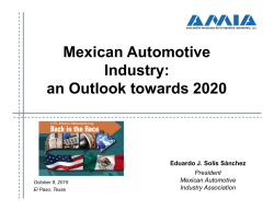 Mexican Automotive Industry: An Outlook Towards 2020 – U.S.