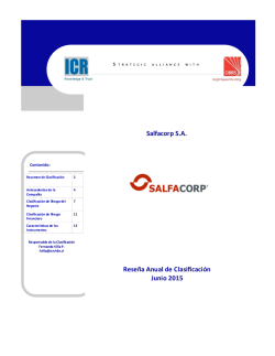 Salfacorp S.A. Reseña Anual de Clasificación Junio 2015