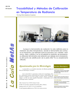 Trazabilidad y Métodos de Calibración en Temperatura de Radiancia