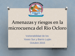 Amenazas y riesgos en la microcuenca del Río Ocloro
