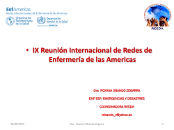 REEDA, Roxana Obando Zegarra - Observatorio Regional de
