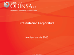 Presentación Corporativa Grupo Odinsa 2015