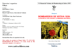 Programa del VI Memorial Víctimes del Bombardeig de Xàtiva 1939