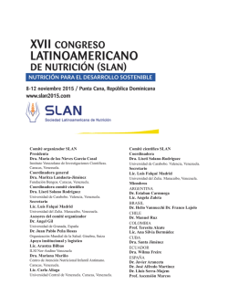 Comité organizador SLAN Presidenta Dra. María de