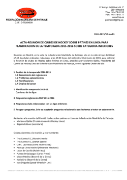 Acta 1 modificada (2015-16) - Federación Madrileña Patinaje