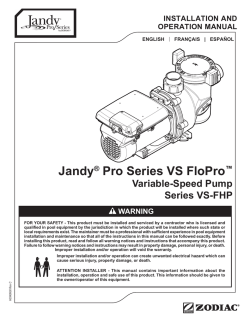 Jandy® pro series Vs Flopro™
