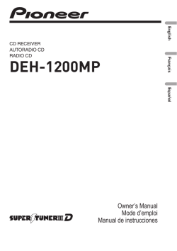 DEH-1200MP - Pioneer Electronics