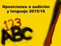 Oposiciones a audición y lenguaje 2015_2016