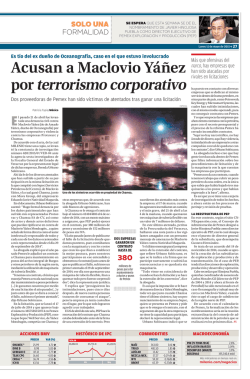 Acusan a Maclovio Yáñez por terrorismo corporativo