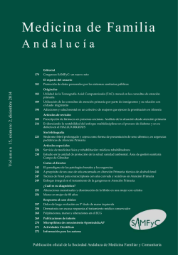 Med fam Andal. Vol. 15, Nº 2, diciembre 2014