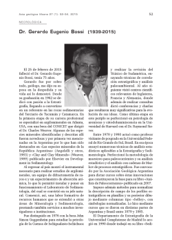 Dr. Gerardo Eugenio Bossi (1939-2015)