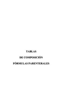 tablas de composición fórmulas parenterales