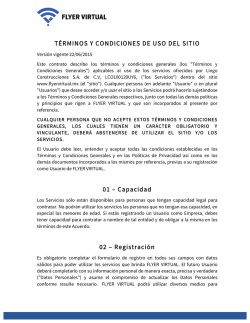 TÉRMINOS Y CONDICIONES DE USO DEL SITIO 01