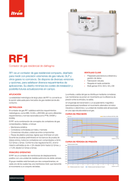 Contador de gas residencial de diafragma RF1 es un