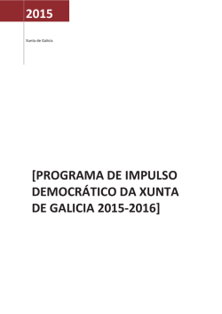 Programa de impulso Democrático da Xunta de Galicia