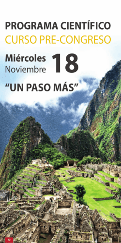 Programa día 18 - LASPGHAN 2015. Lima. Perú