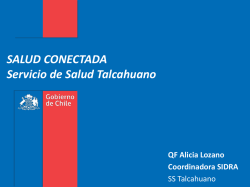 SALUD CONECTADA Servicio de Salud Talcahuano